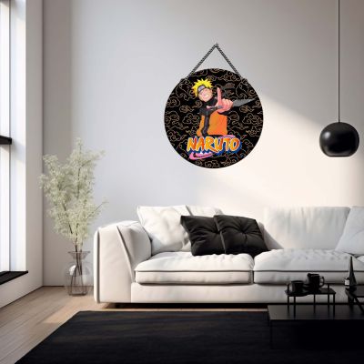 Anime Theme Wooden Wall Hanging for Kids' Bedroom, Living Room & Playrooms Birthday Return Gift For Kids & Anime Lover (Naruto)